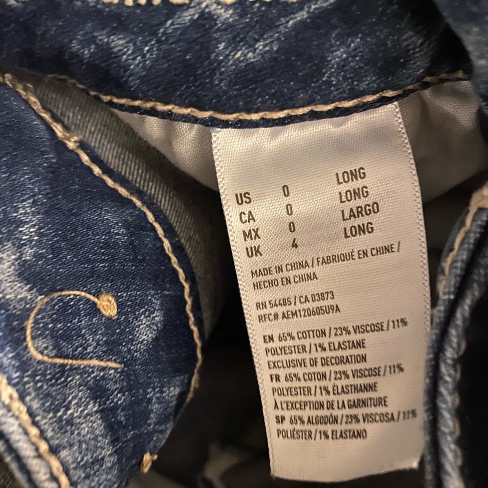 American eagle size 0 stretch legging jeans